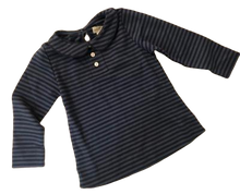 Load image into Gallery viewer, NWT OLIVE JUICE NAVY STRIPE TOP (SZ 2Y)
