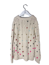 Cargar imagen en el visor de la galería, PEEK EMERSON CREW POM POM CREAM SWEATER  (SZ 12)
