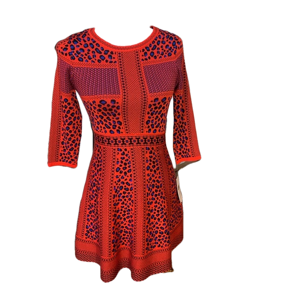 GB GIRLS SWEATER DRESS - ANIMAL PRINT (SZ XL)