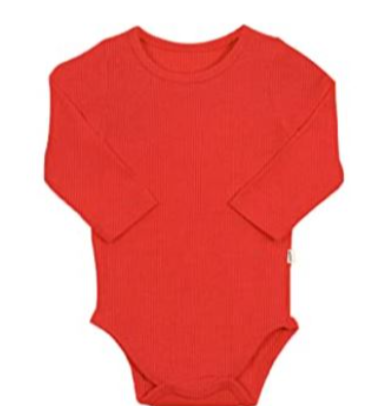RED AVAUMA LONG SLEEVE ONESIE (SZ L)