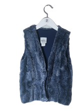 Load image into Gallery viewer, MAGGIE BREEN BLUE FUR VEST (SZ 10)
