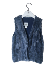 Cargar imagen en el visor de la galería, MAGGIE BREEN BLUE FUR VEST (SZ 10)
