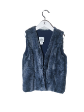 Load image into Gallery viewer, MAGGIE BREEN BLUE FUR VEST (SZ 10)
