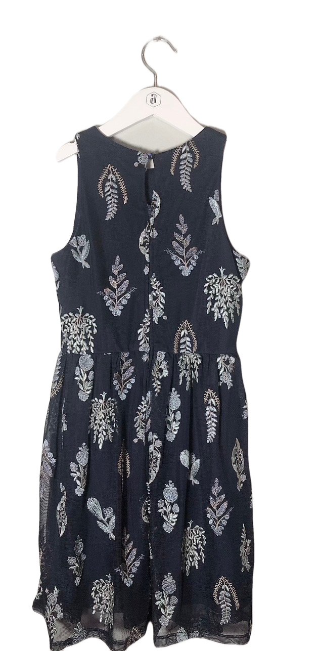 GB GIRLS BLUE EMBROIDERED DRESS (SZ L)