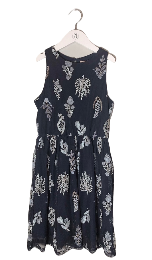 GB GIRLS BLUE EMBROIDERED DRESS (SZ L)