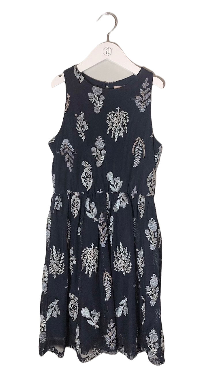 GB GIRLS BLUE EMBROIDERED DRESS (SZ L)