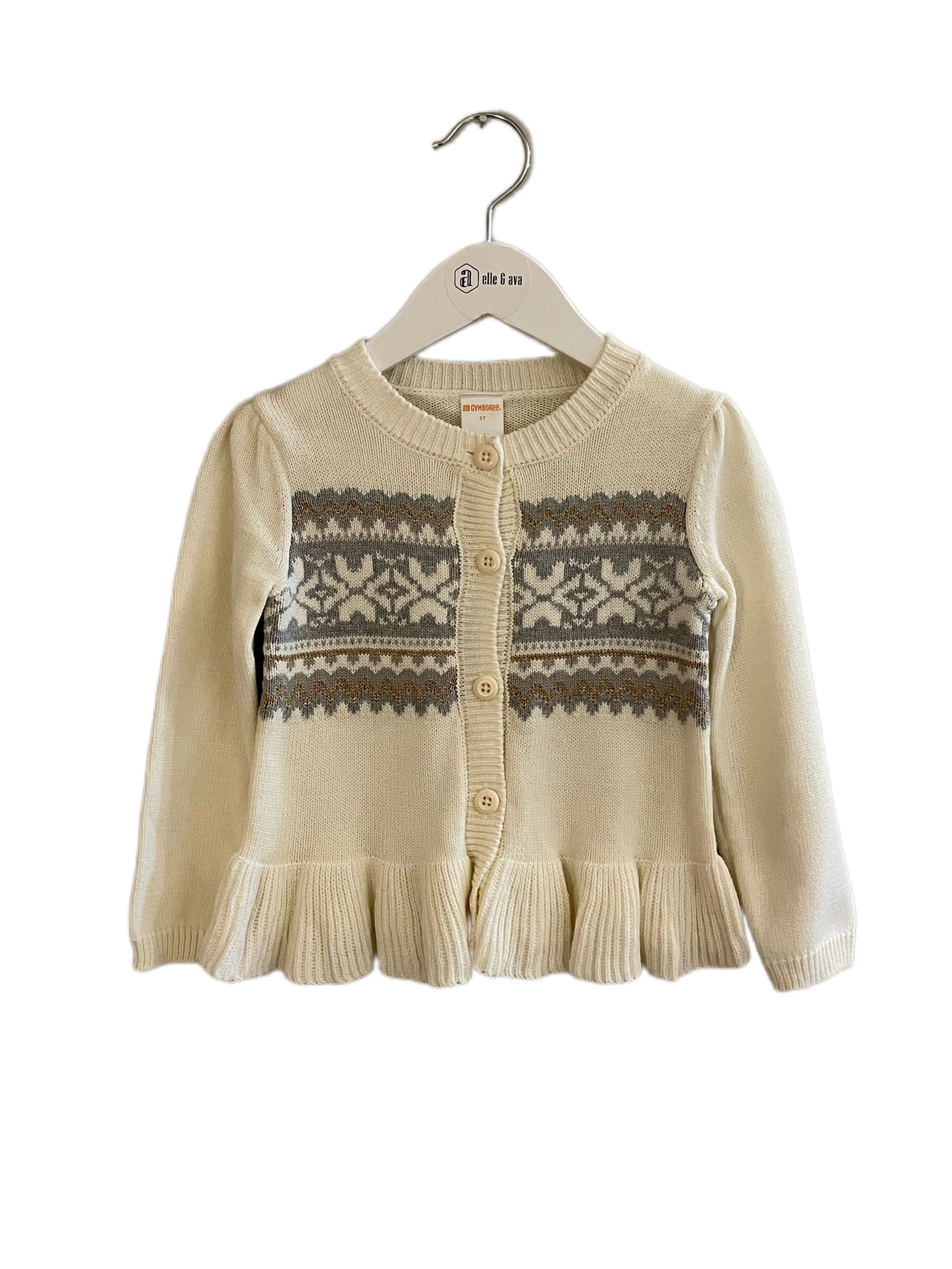 GYMBOREE PEPLUM CARDIGAN (SZ 3T)