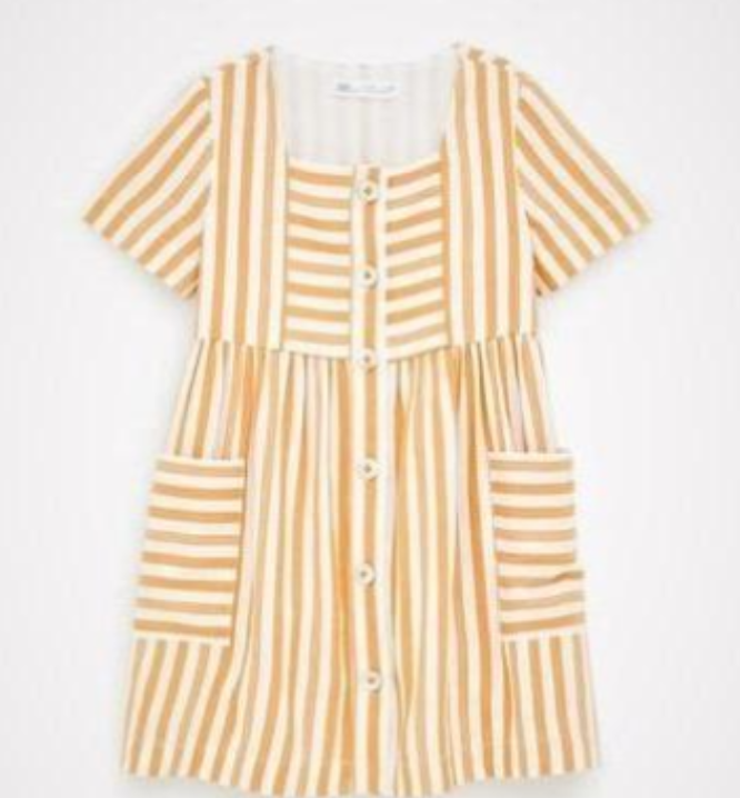 ZARA STRIPED YELLOW DRESS (SZ 7) elleandava ZARA STRIPED YELLOW DRESS (SZ 7) elleandava
