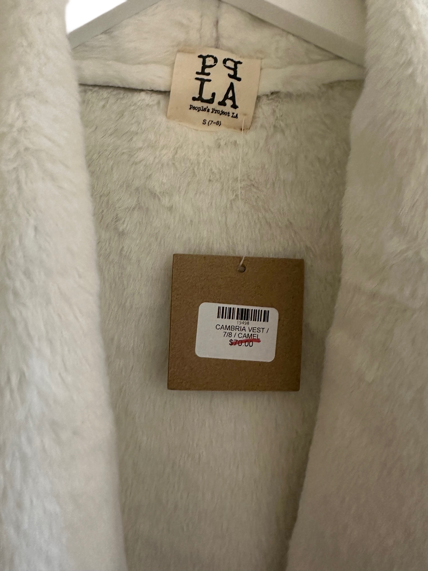PPLACLOTHING CAMBRIA VEST (SZ 7/8)
