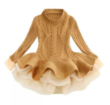 Cargar imagen en el visor de la galería, Knit Pullover Ruffled Skirt Sweater Dress (SZ6)
