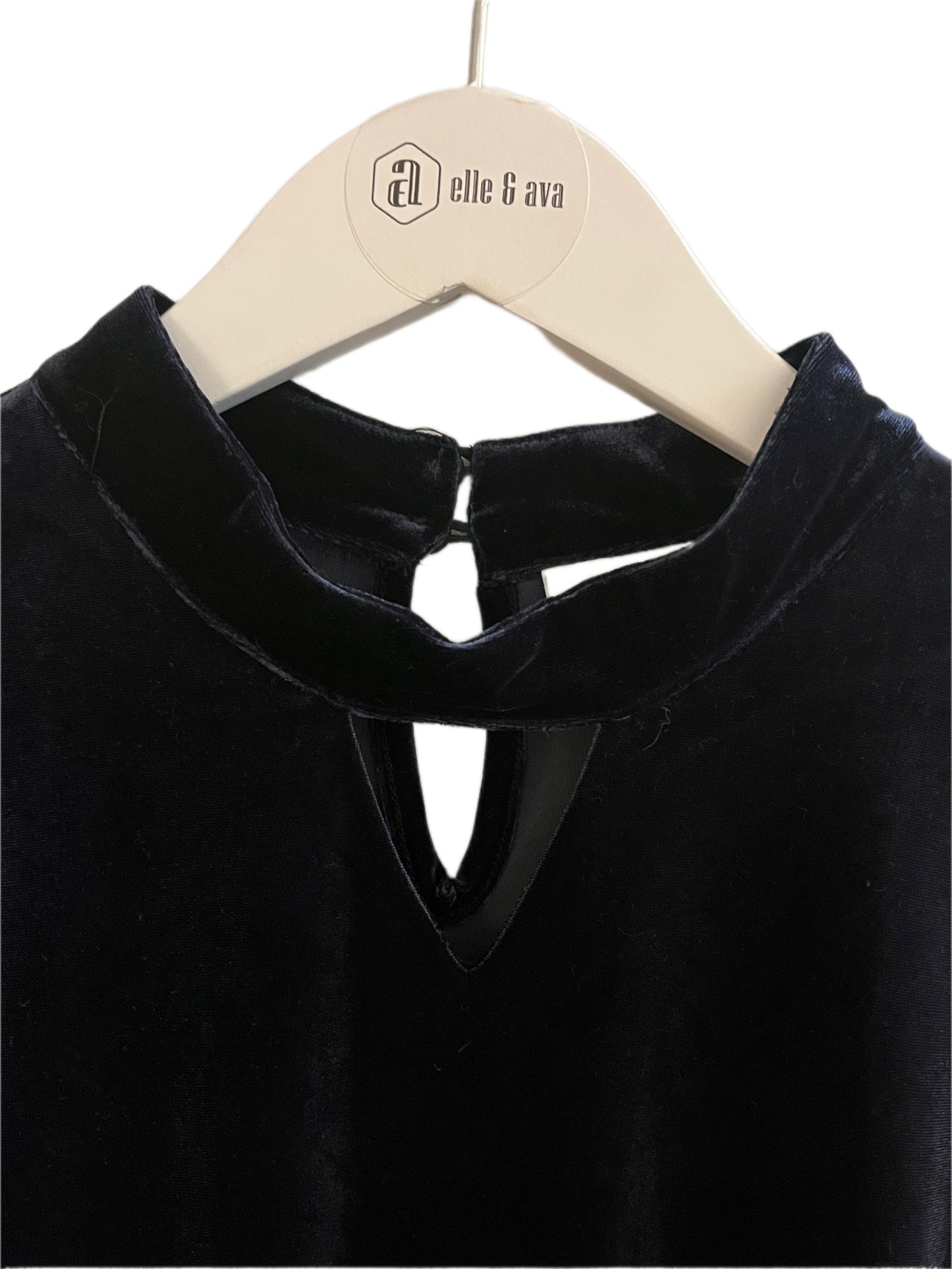 CHILDREN'S PLACE BLUE VELVET DRESS (SZ 16)