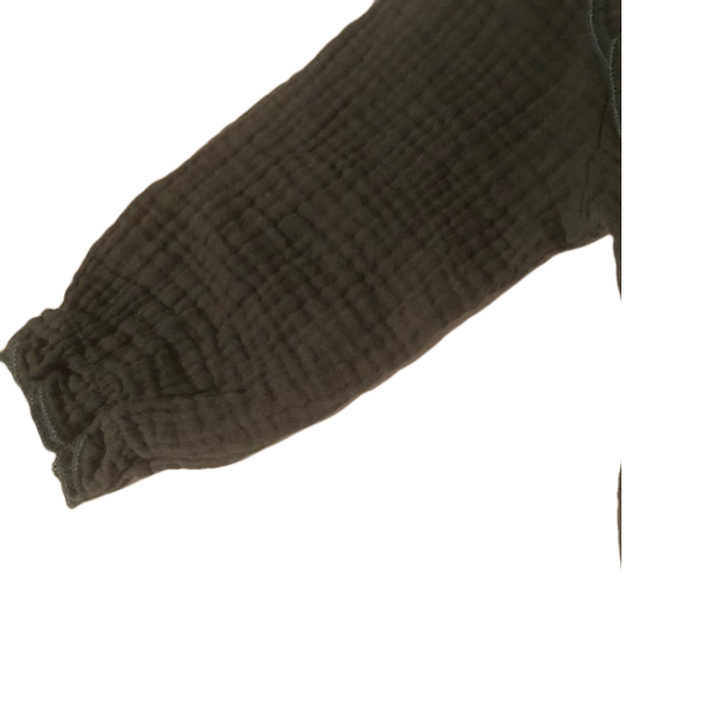 YOUNGER TREE GREEN LINEN RUFFLE ONESIE (SZ 3T)