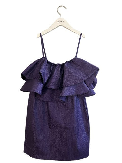 ZARA PURPLE RUFFLE DRESS (SZ XL)