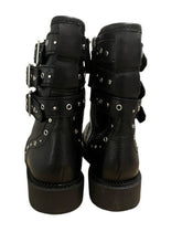Load image into Gallery viewer, ZARA LEATHER MOTO BOOTS (SZ 2)
