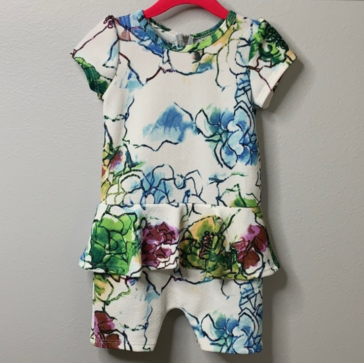 FLORAL ROMPER BY DOTDOT SMILE (SZ 2Y)