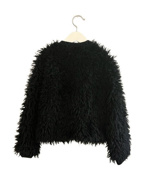 FAUX FUR TOPPER JACKET (SZ 7-8)