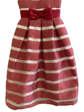 Load image into Gallery viewer, JONA MICHELLE STRIPED HOLIDAY DRESS (SZ 8)
