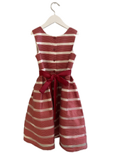 Load image into Gallery viewer, JONA MICHELLE STRIPED HOLIDAY DRESS (SZ 8)
