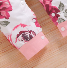 Load image into Gallery viewer, Baby Girl Flower Ruffled Jumpsuit (9-12 Months)
