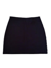 Load image into Gallery viewer, Ella Moss Black Floral Embroidered Kera Ponte Skirt - (SZ 14)
